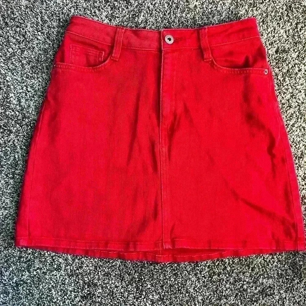 Arizona jean company red jean skirt